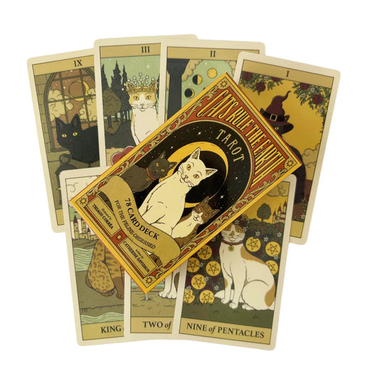 Cats Rule the Earth Tarot – 78-Card Deck for Cat Lovers & Tarot Fans
