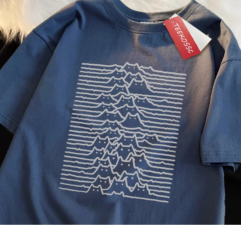 ποΈπ± Mountain Cats Graphic Tee β Kawaii Japan-Style Cotton T-Shirt (Unisex)