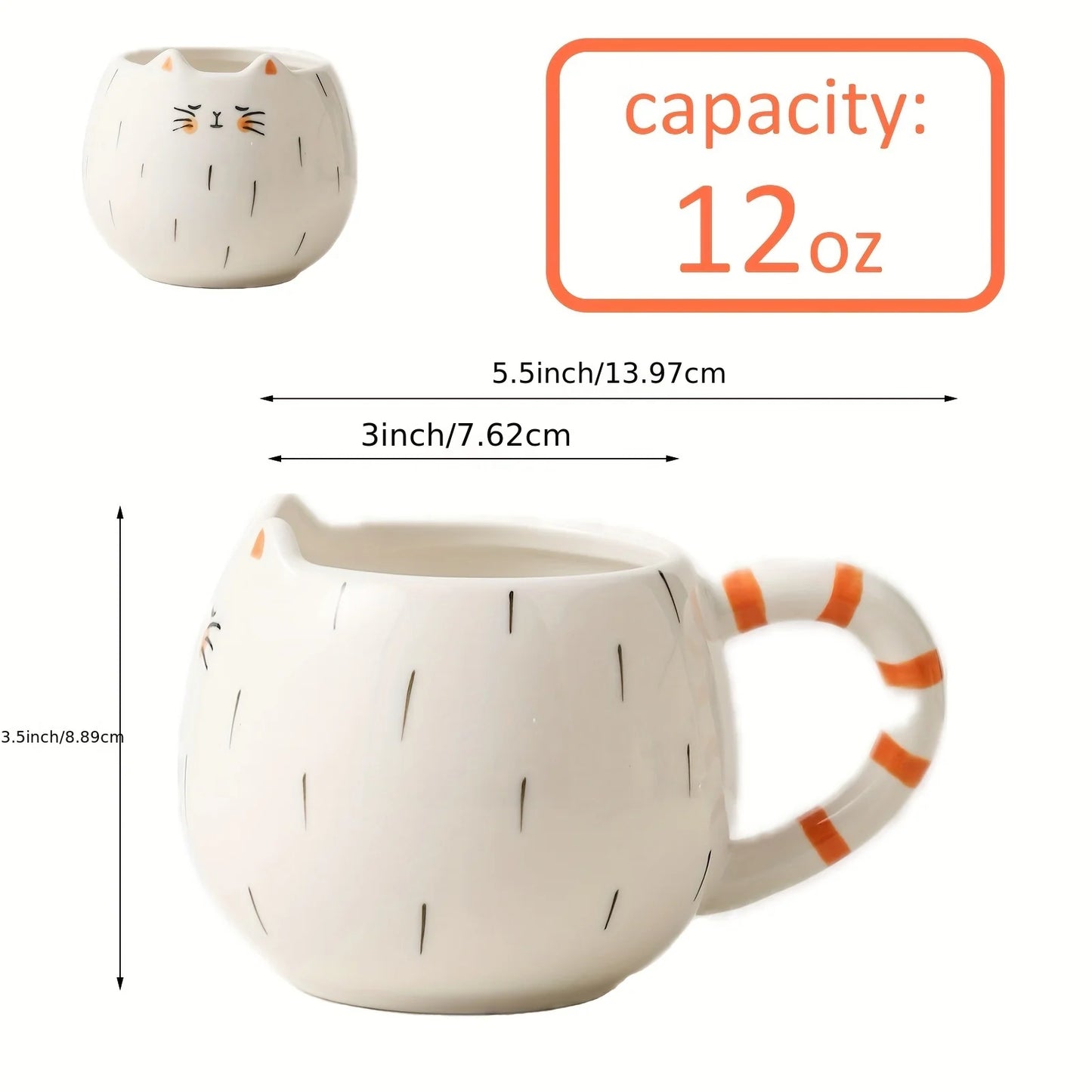 βπ± Cat-Shaped Ceramic Mug β Cute Coffee & Milk Tea Cup