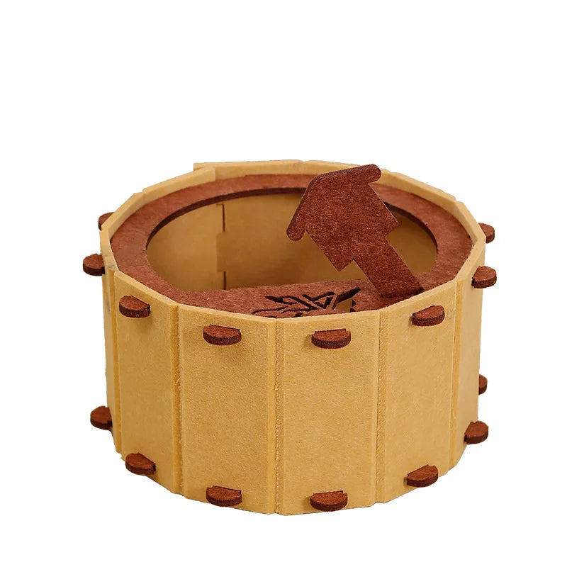 🐾 Hot Spring Felt Cat Cave Bed – Semi-Enclosed Cozy Hideaway for Cats