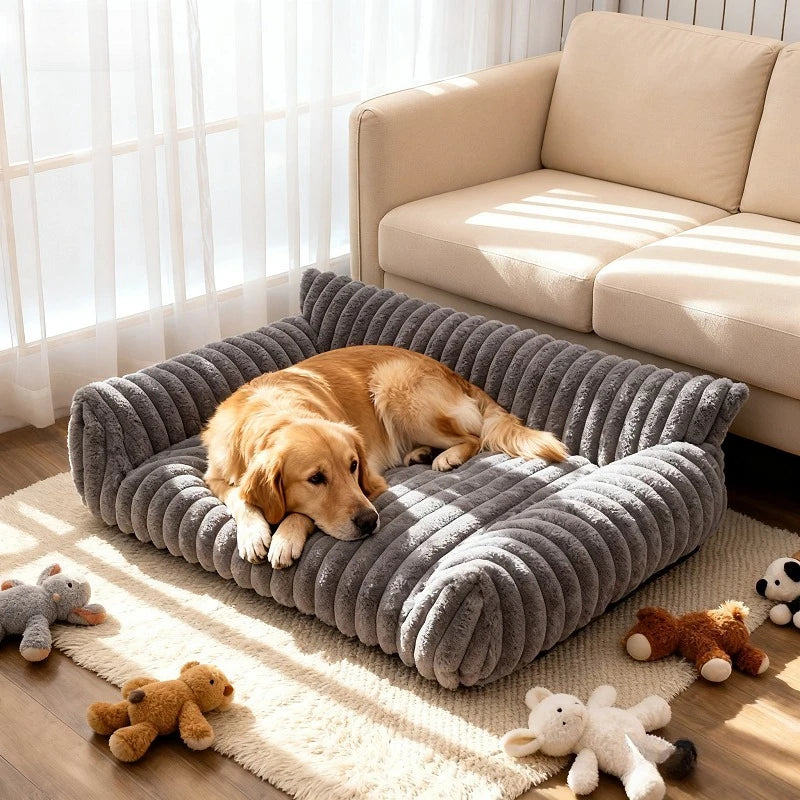 Ultra-Plush Cozy Sofa Bed for Cats & Small Dogs | Removable & Washable | Winter-Warm Milk Velvet Pet Couch