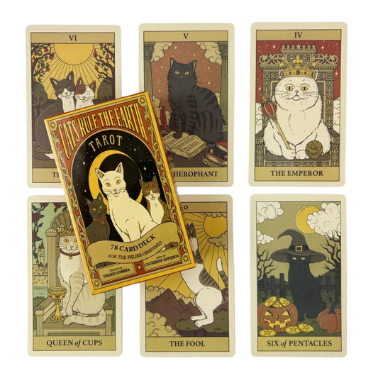 Cats Rule the Earth Tarot – 78-Card Deck for Cat Lovers & Tarot Fans