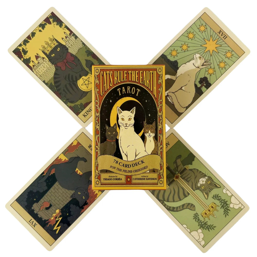 Cats Rule the Earth Tarot – 78-Card Deck for Cat Lovers & Tarot Fans